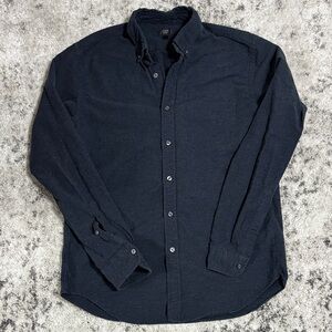 J. Crew Men's Dark Blue Casual Button-Down Shirt